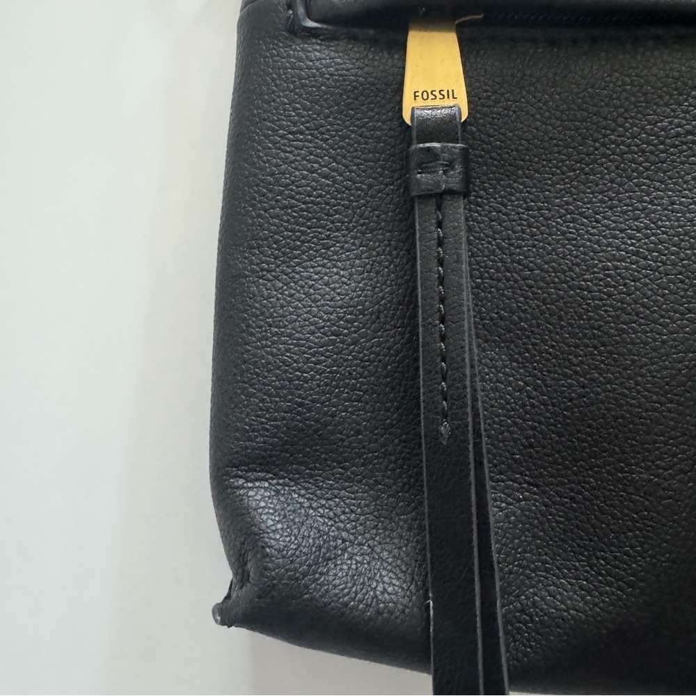 New Fossil Kiera Black Leather Crossbody Bag - Picture 5 of 10